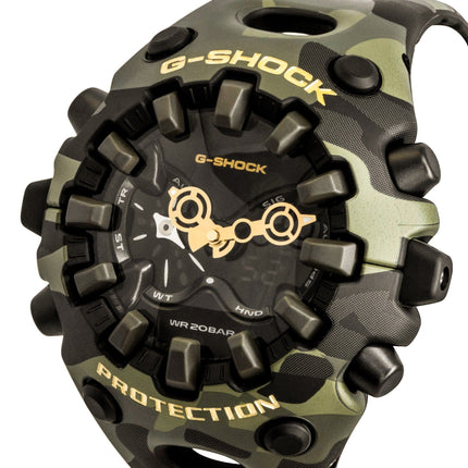 Casio G-Shock Analog Digital Resin Strap Black Dial Quartz GA-V01CMG-3A 200M Men's Watch