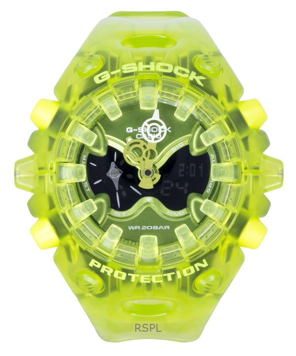 Casio G-Shock Resin Strap Analog Digital Green Dial Quartz GA-V01SKE-3A 200M Men's Watch