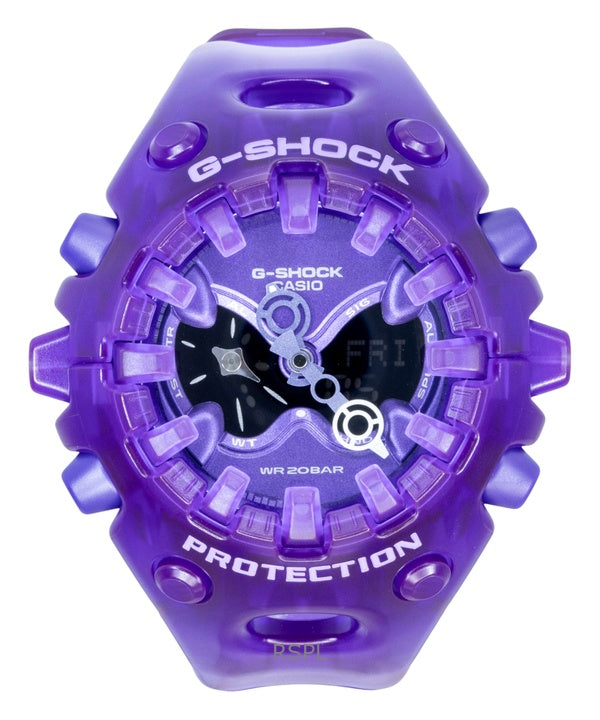 Casio G-Shock Resin Strap Analog Digital Purple Dial Quartz GA-V01SKE-6A 200M Men's Watch