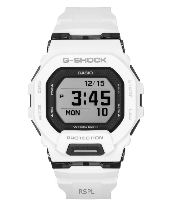 Casio G-Shock G-Squad Digital Smartphone Link White Resin Strap Quartz GBD-200-7 200M Men's Watch