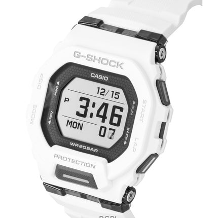 Casio G-Shock G-Squad Digital Smartphone Link White Resin Strap Quartz GBD-200-7 200M Men's Watch