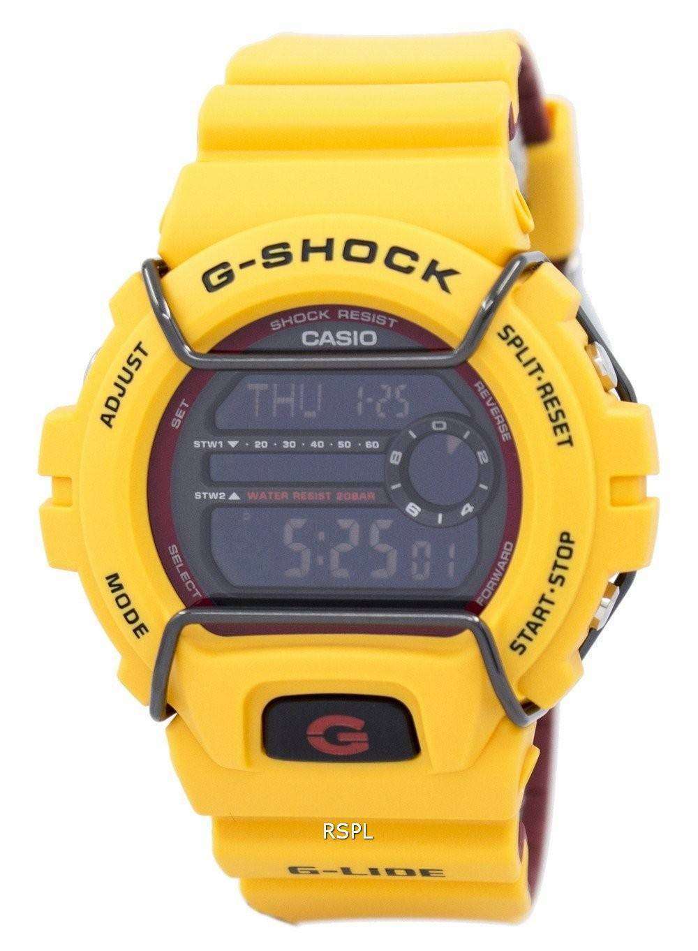 極美品 稼働品 G-SHOCK GLS-6900-9DR イエロー BUY Casio G-Shock G-LIDE Protectors Guard Sport Watch GLS