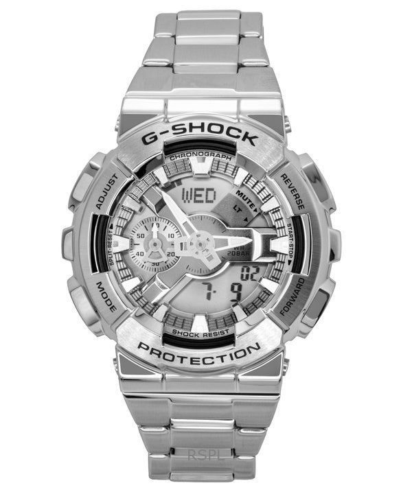 Casio G-Shock Analog Digital Stainless Steel Grey Dial Quartz GM