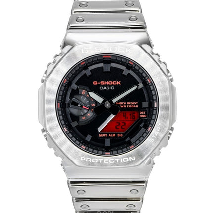 Casio G-Shock Fine Metallic Analog Digital Silicone Strap Black Dial Quartz GM-2100YRA-8A 200M Men's Watch