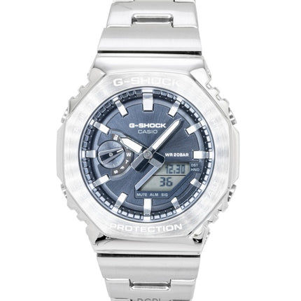 Casio G-Shock G-Steel Analog Digital Stainless Steel Grey Dial Quartz GM-2110D-8A 200M Men's Watch