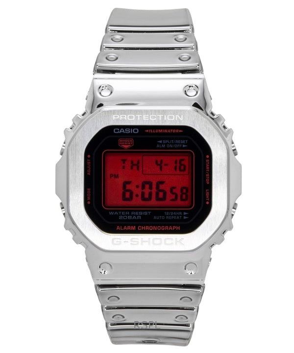 Casio G-Shock Fine Metallic Digital Silicone Strap Quartz GM-5600YRA-8 200M Men's Watch