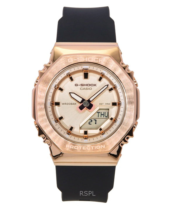 Casio G-Shock Analog Digital Bio-Based Resin Strap Gold Dial Quartz GM-S2110PG-1A4 200M Women's Watch