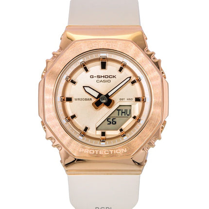 Casio G-Shock Analog Digital Bio-Based Resin Strap Rose Gold Dial Quartz GM-S2110PG-4A 200M Women's Watch