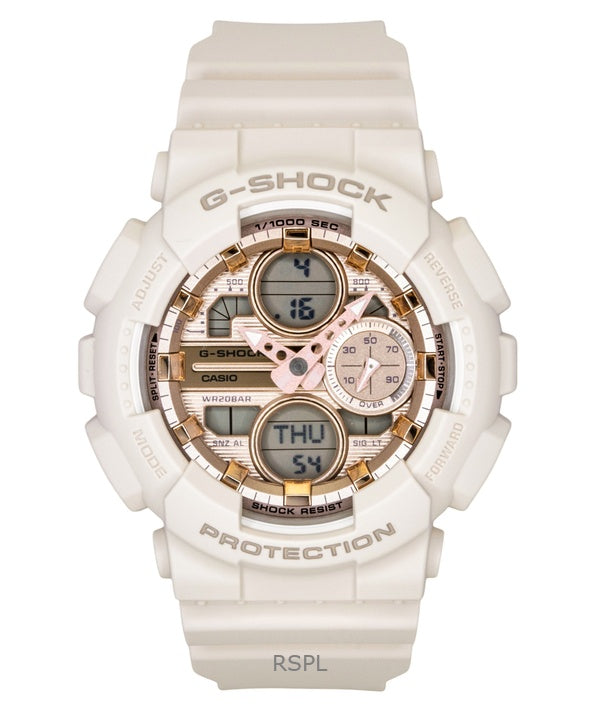 Casio G-Shock Analog Digital Bio-Based Resin Rose Gold Dial Quartz GMA-S140PG-4A 200M Women's Watch