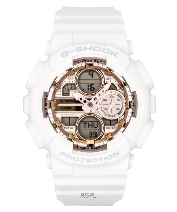 Casio G-Shock Analog Digital Bio-Based Resin Rose Gold Dial Quartz GMA-S140PG-7A 200M Women's Watch