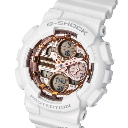 Casio G-Shock Analog Digital Bio-Based Resin Rose Gold Dial Quartz GMA-S140PG-7A 200M Women's Watch
