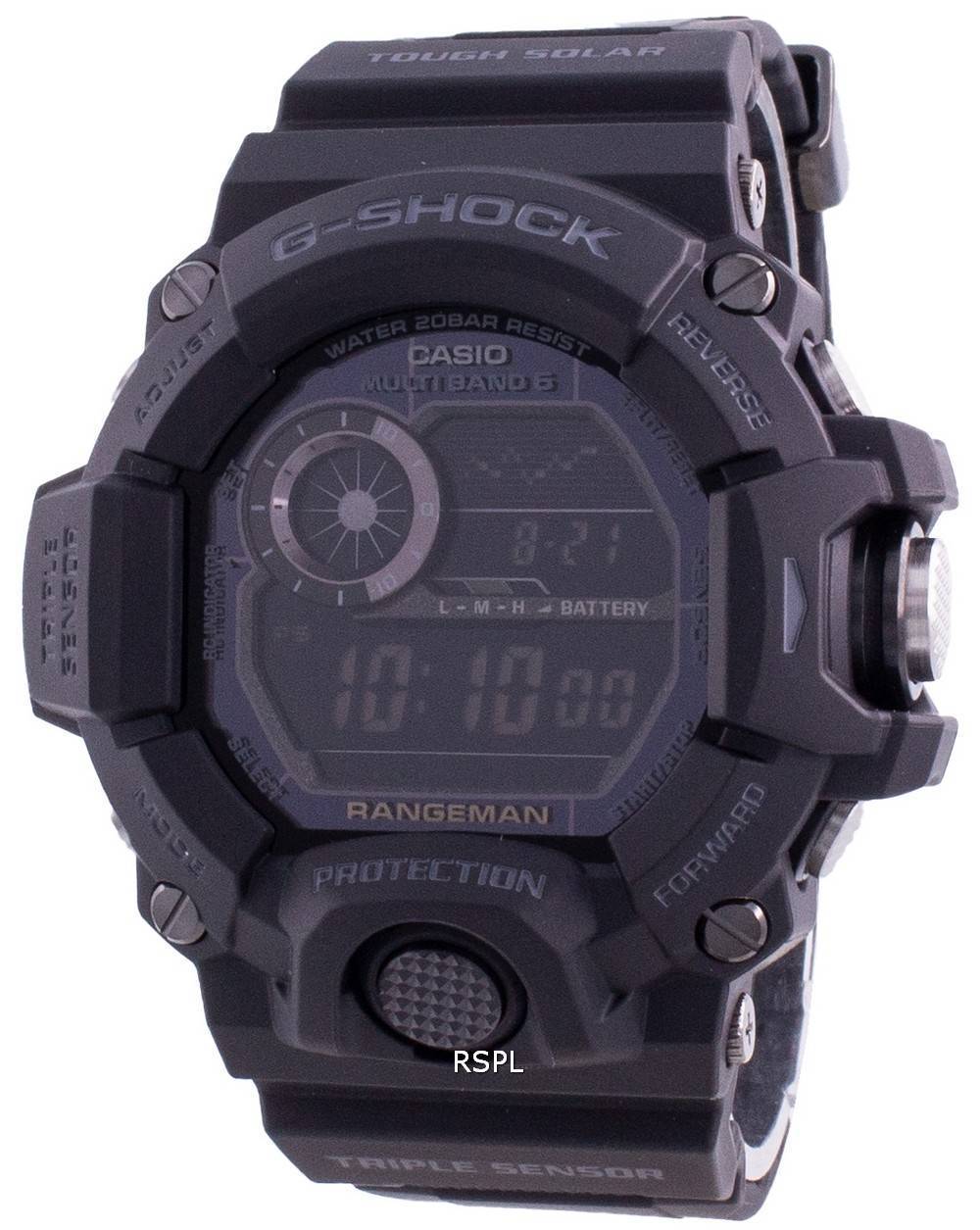Casio G-Shock Rangeman Black Out Solar Powered GW-9400-1B GW9400