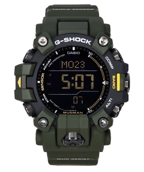 Casio G-Shock Mudman Master Of G-Land Digital Green Resin Strap Solar GW-9500-3 200M Men's Watch