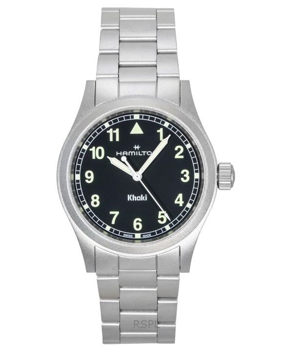 Hamilton Khaki Field Stainless Steel Black Dial Quartz H69401130 Men's Watch