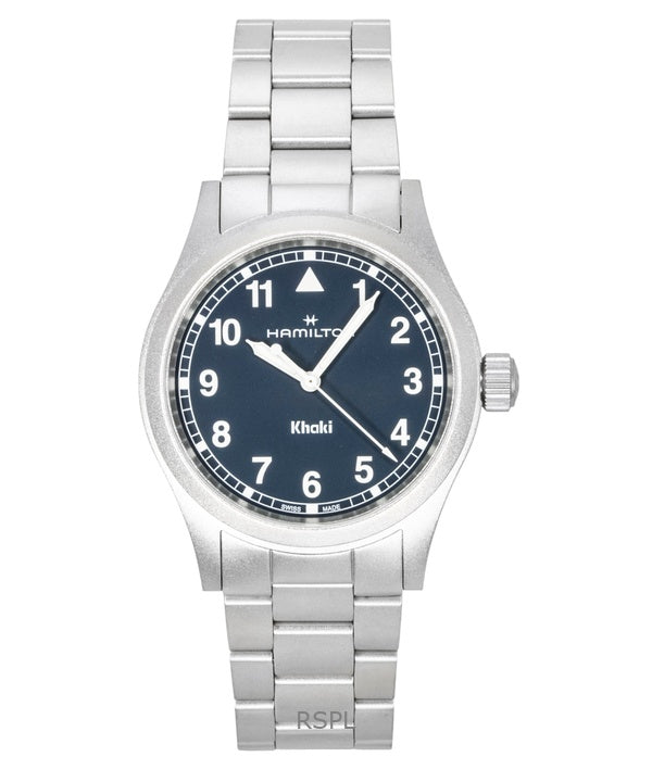 Hamilton Khaki Field Stainless Steel Blue Dial Quartz H69401140 Men's Watch