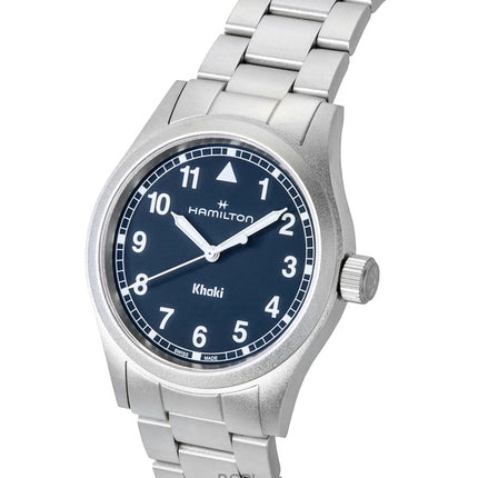 Hamilton Khaki Field Stainless Steel Blue Dial Quartz H69401140 Men's Watch