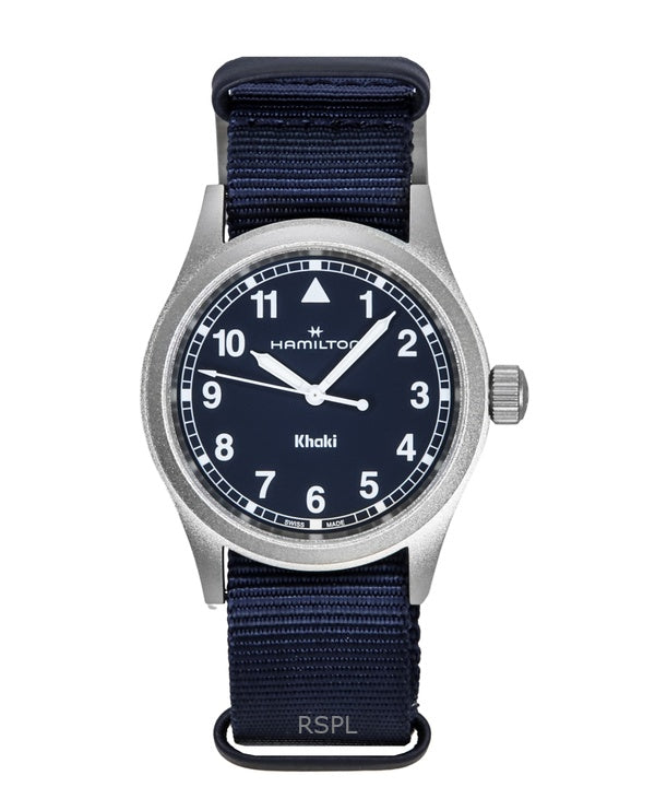 Hamilton Khaki Field Textile Strap Blue Dial Quartz H69401940 Unisex Watch