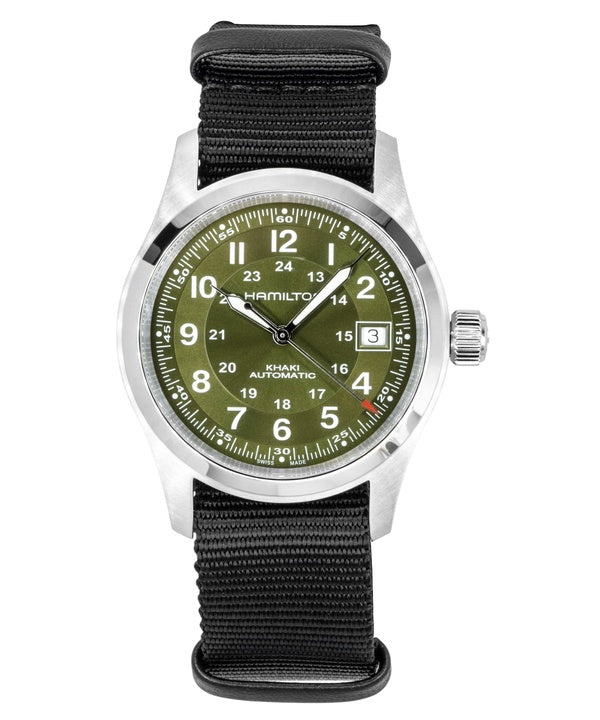 Hamilton Khaki Field Textile NATO Strap Green Dial Automatic H70455960 100M Men's Watch