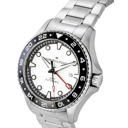 Hamilton Khaki Navy Scuba GMT Stainless Steel Silver Dial Automatic Diver's H82555150 300M Men's Watch