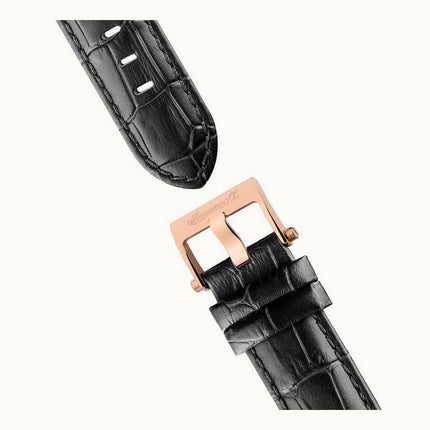 Ingersoll The Herald Leather Strap Black Skeleton Dial Automatic I00403B Mens Watch