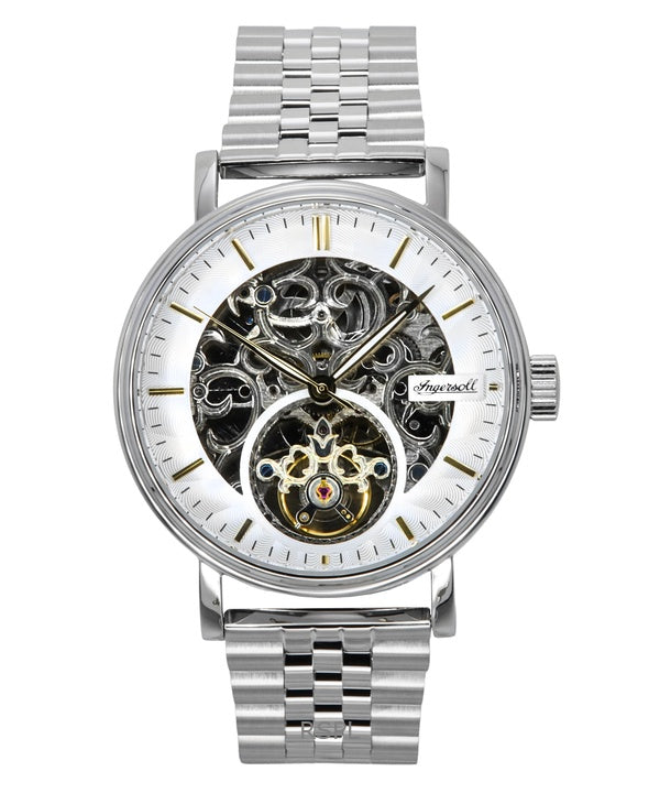 Ingersoll The Charles Stainless Steel Silver Skeleton Dial Automatic I05803B Men's Watch