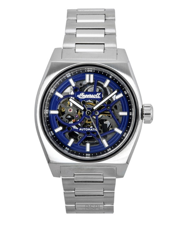 Ingersoll Vert Stainless Steel Blue Skeleton Dial Automatic I14305 Men's Watch