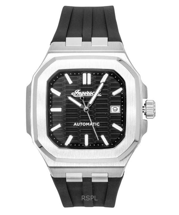 Ingersoll The Yield Polyurethane Strap Black Dial Automatic I17803 Men's Watch