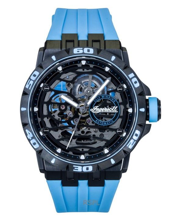 Ingersoll The Rigger Polyurethane Strap Black Skeleton Dial Automatic I17901 Men's Watch
