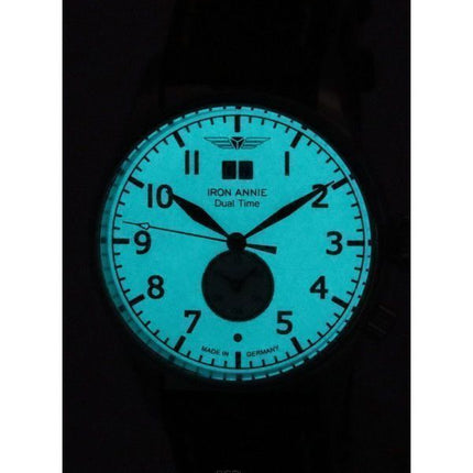 Iron Annie Cockpit Dual Time Full Luminous Beige Dial Quartz 51403 Mens Watch