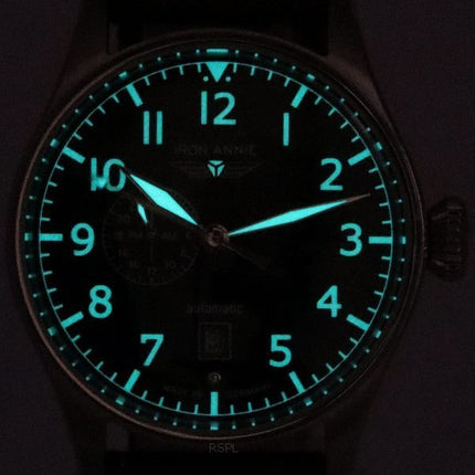 Iron Annie Cockpit Flight Control Black Dial Automatic 51682 Mens Watch
