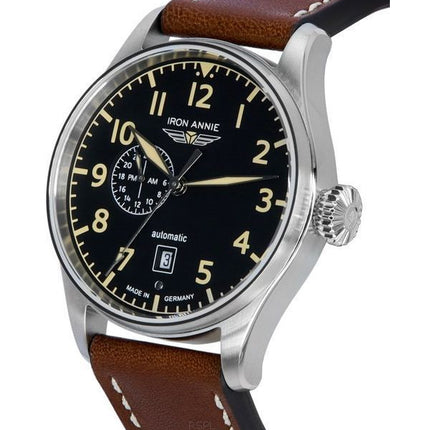Iron Annie Cockpit Flight Control Black Dial Automatic 51682 Mens Watch