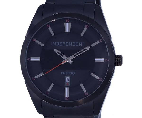 Independent Stainless Steel Black Dial Quartz 100M