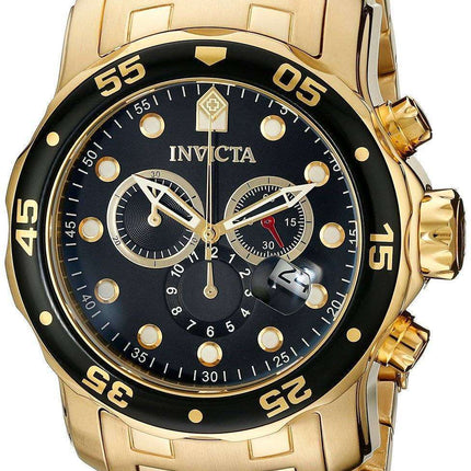 Invicta Pro-Diver Chronograph Gold Tone 200M INV0072/0072 Mens Watch