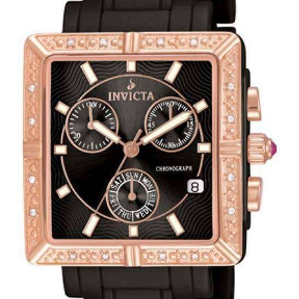 Invicta Ceramics Black Dial Diamonds Chronograph 10217 Womens Watch