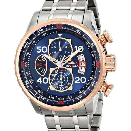 Invicta Aviator Quartz Chronograph Blue Dial 17203 Mens Watch