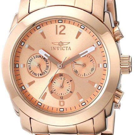 Invicta Angel Gold Dial Rose Gold Plated Stainless Steel 17902 Women's Watch