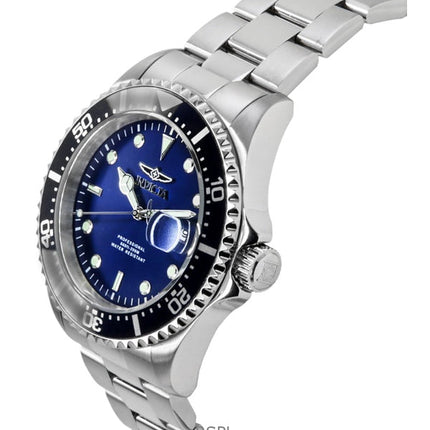 Invicta Pro Diver Stainless Steel Blue Dial Quartz Diver's 22054 200M Men's Watch