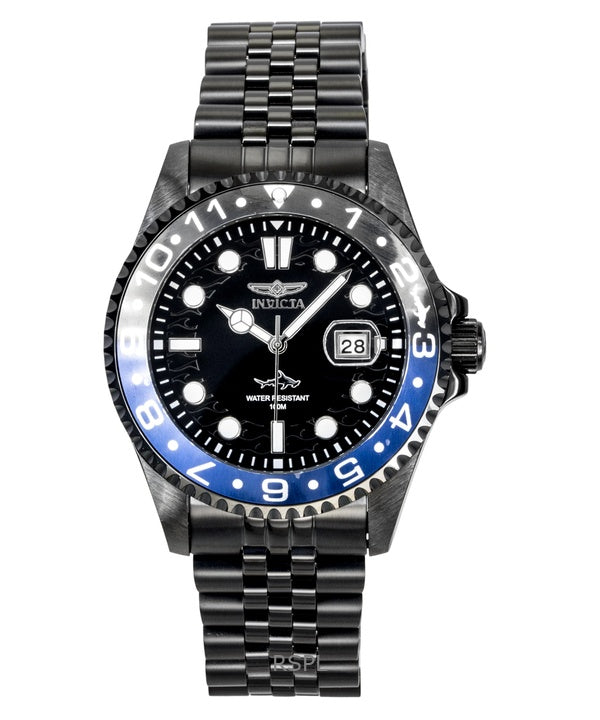 Invicta Pro Diver Stainless Steel Black Dial Quartz 30627 100M Men's Watch