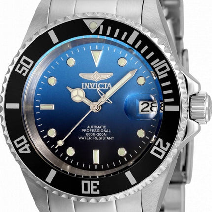 Invicta Pro Diver Blue Dial Stainless Steel Automatic 35844 200M Mens Watch