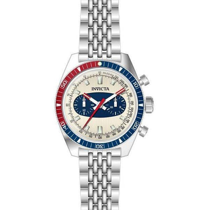 Invicta Monaco Speedway Stainless Steel Beige Dial Quartz 40525 100M Men's Watch