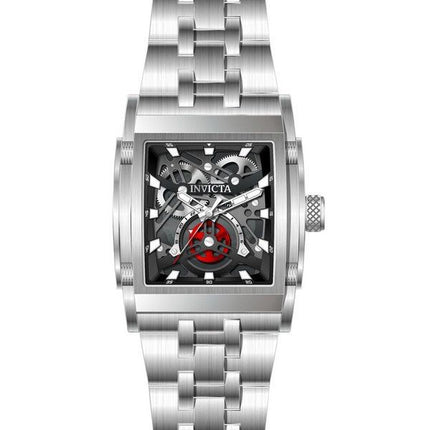 Invicta Speedway Stainless Steel Black Skeleton Dial Quartz 41645 Mens Watch