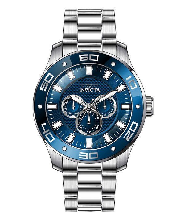 Invicta Pro Diver Scuba GMT Stainless Steel Blue Dial Quartz 45757