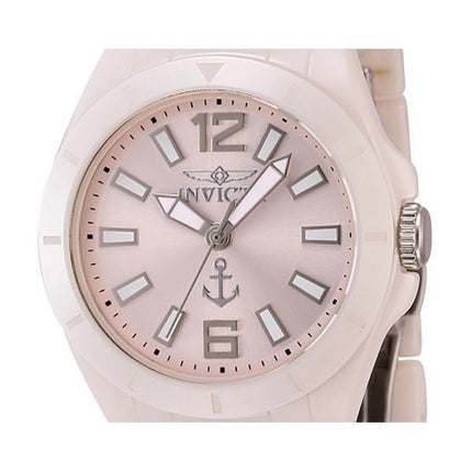 Invicta Ocean Voyage Ceramic Bracelet Light Pink Dial Quartz 46302 Women's Watch