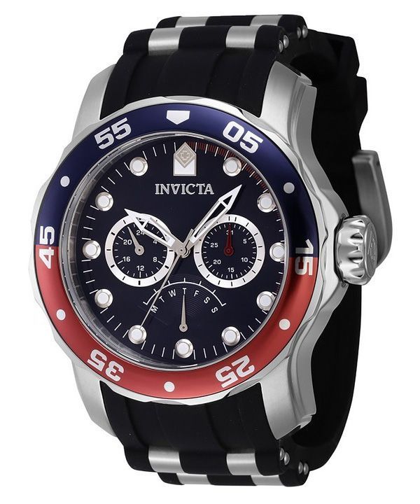 Invicta Pro Diver Retrograde GMT Pepsi Bezel Blue Dial Quartz