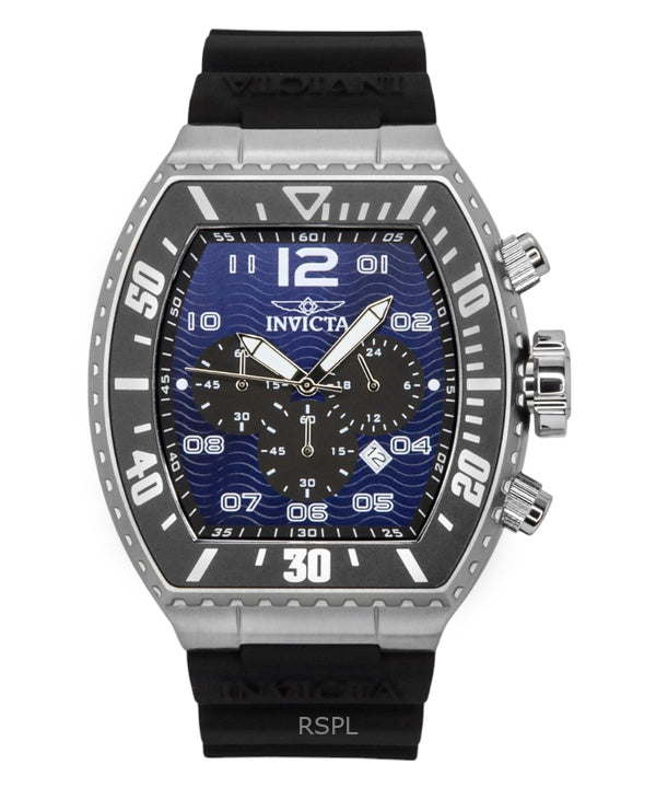 Invicta Pro Diver Zager Chronograph GMT Silicone Strap Blue Dial