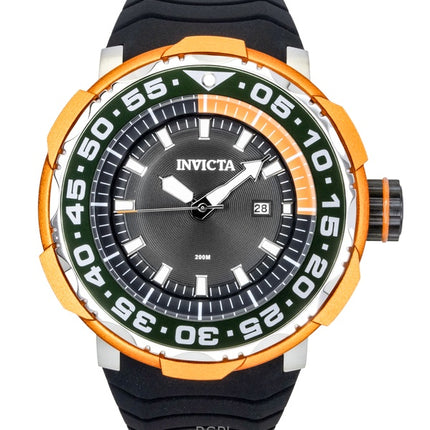 Invicta Pro Diver Ocean Voyage Silicone Strap Black Dial Quartz 48340 200M Men's Watch