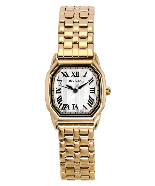 Invicta Wildflower Rose Gold Tone Stainless Steel Silver Dial