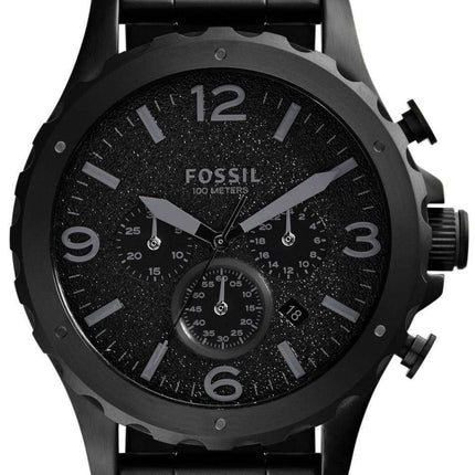 Fossil Nate Chronograph Black Dial JR1470 Mens Watch