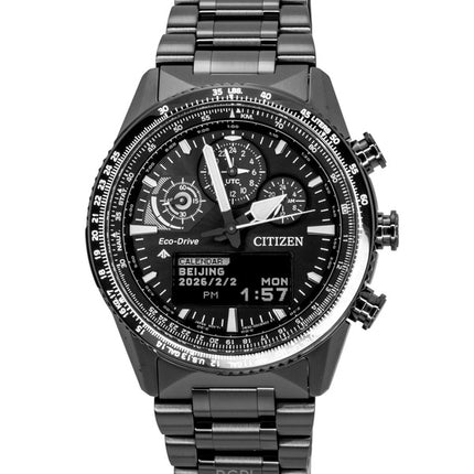 Citizen Promaster Skyhawk U830 Chronograph Black Dial Eco-Drive Diver's JV2005-58E 200M Men's Watch