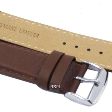 Brown Ratio Brand Leather Watch Strap 22mm